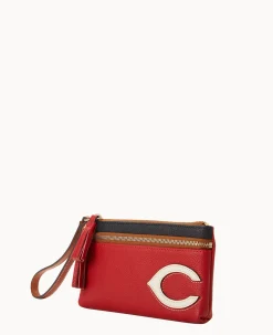 MLB Reds Double Zip Wristlet