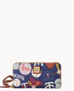 MLB Twins Large Zip Around Wristlet