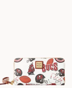 NFL Buccaneers Large Zip Around Wristlet