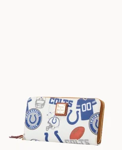 NFL Colts Large Zip Around Wristlet