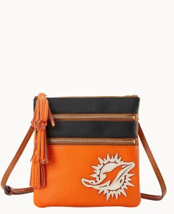 NFL Dolphins Triple Zip Crossbody