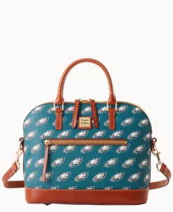 NFL Eagles Domed Zip Satchel