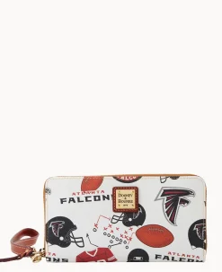 NFL Falcons Large Zip Around Wristlet