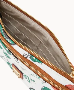 NFL Jets Double Zip Wristlet