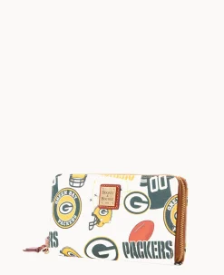 NFL Packers Large Zip Around Wristlet