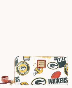 NFL Packers Large Zip Around Wristlet