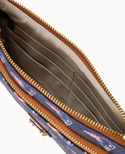 NFL Patriots Double Zip Wristlet