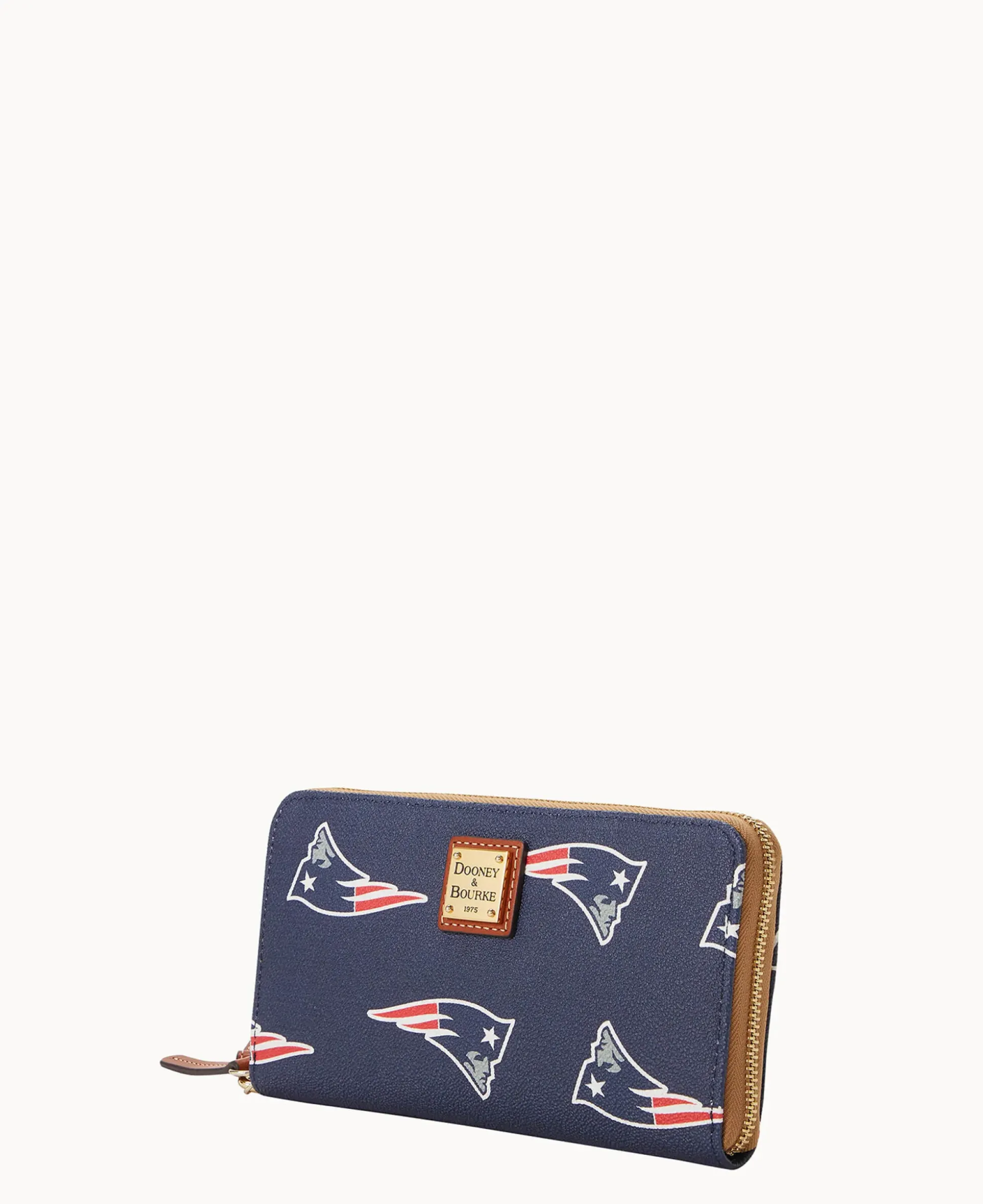 NFL Patriots Large Zip Around Wristlet