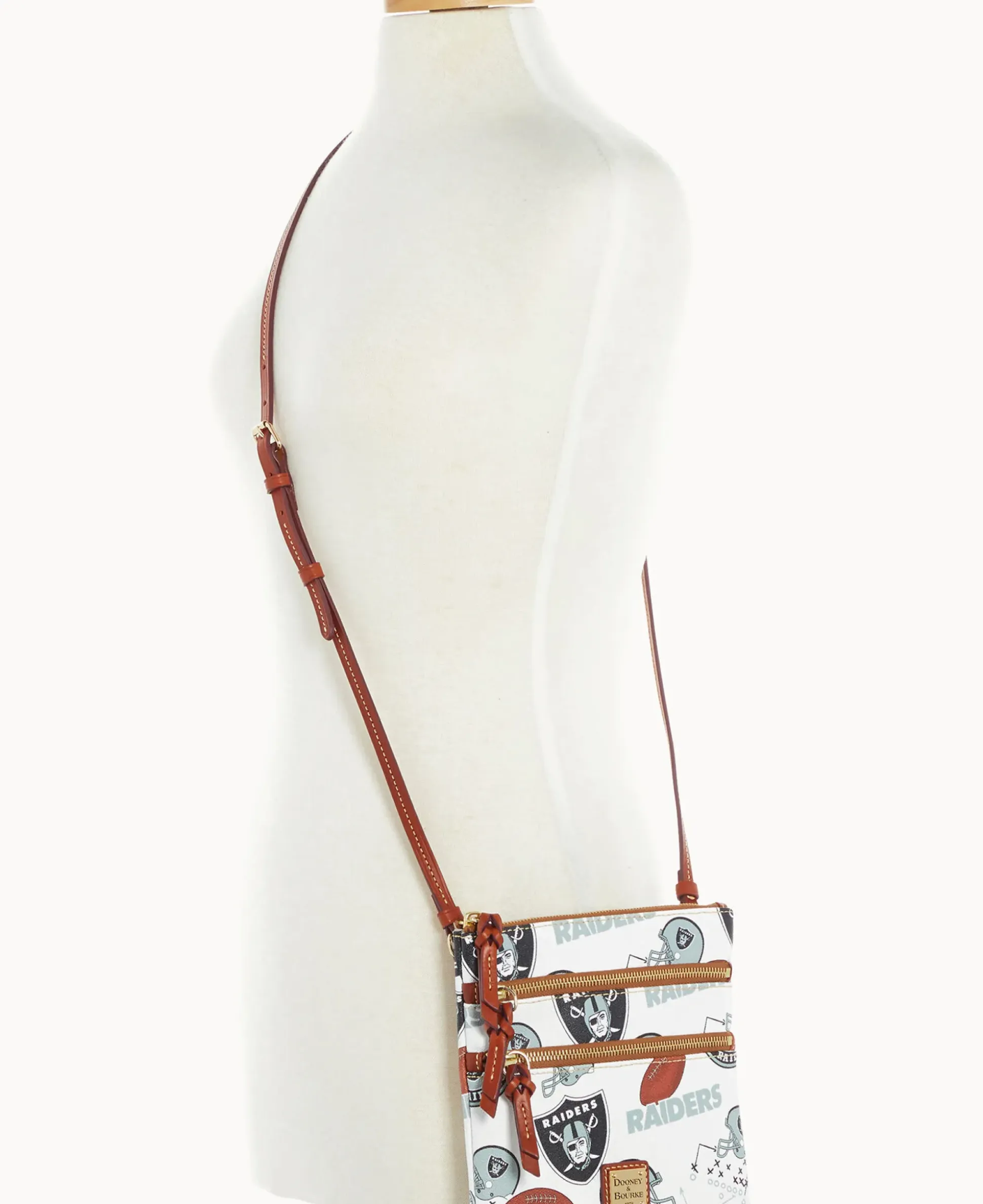 NFL Raiders N S Triple Zip Crossbody