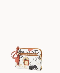 NFL Saints Zip Around Wristlet