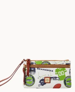 NFL Seahawks Double Zip Wristlet
