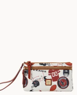 NFL Texans Double Zip Wristlet