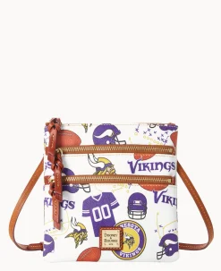 NFL Vikings N S Triple Zip Crossbody