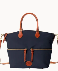 Nylon Large Pocket Satchel