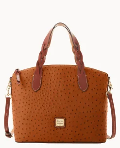 Ostrich Celeste Satchel