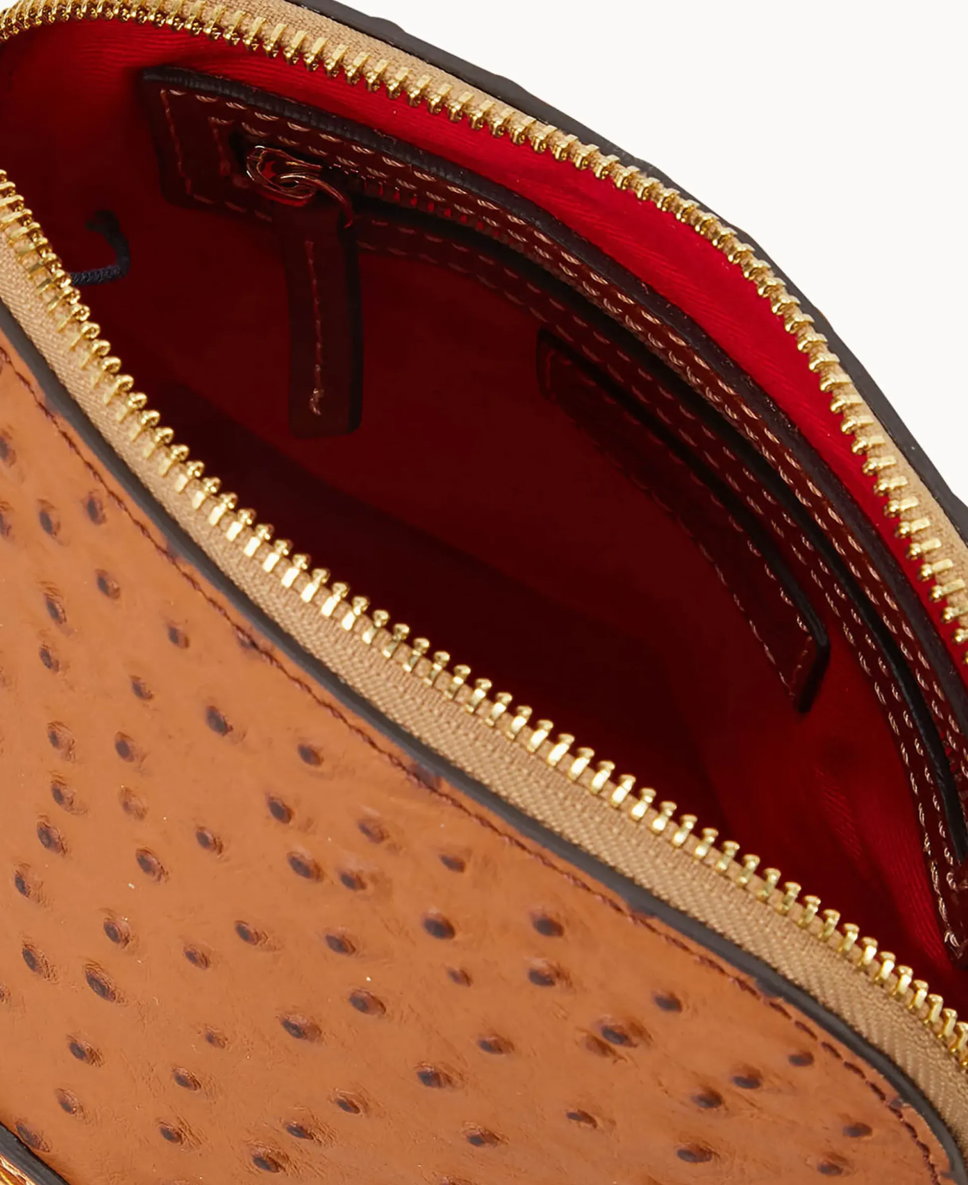 Ostrich Domed Crossbody