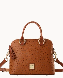 Ostrich Domed Satchel