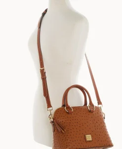 Ostrich Domed Satchel