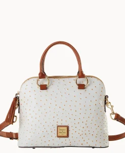 Ostrich Domed Satchel