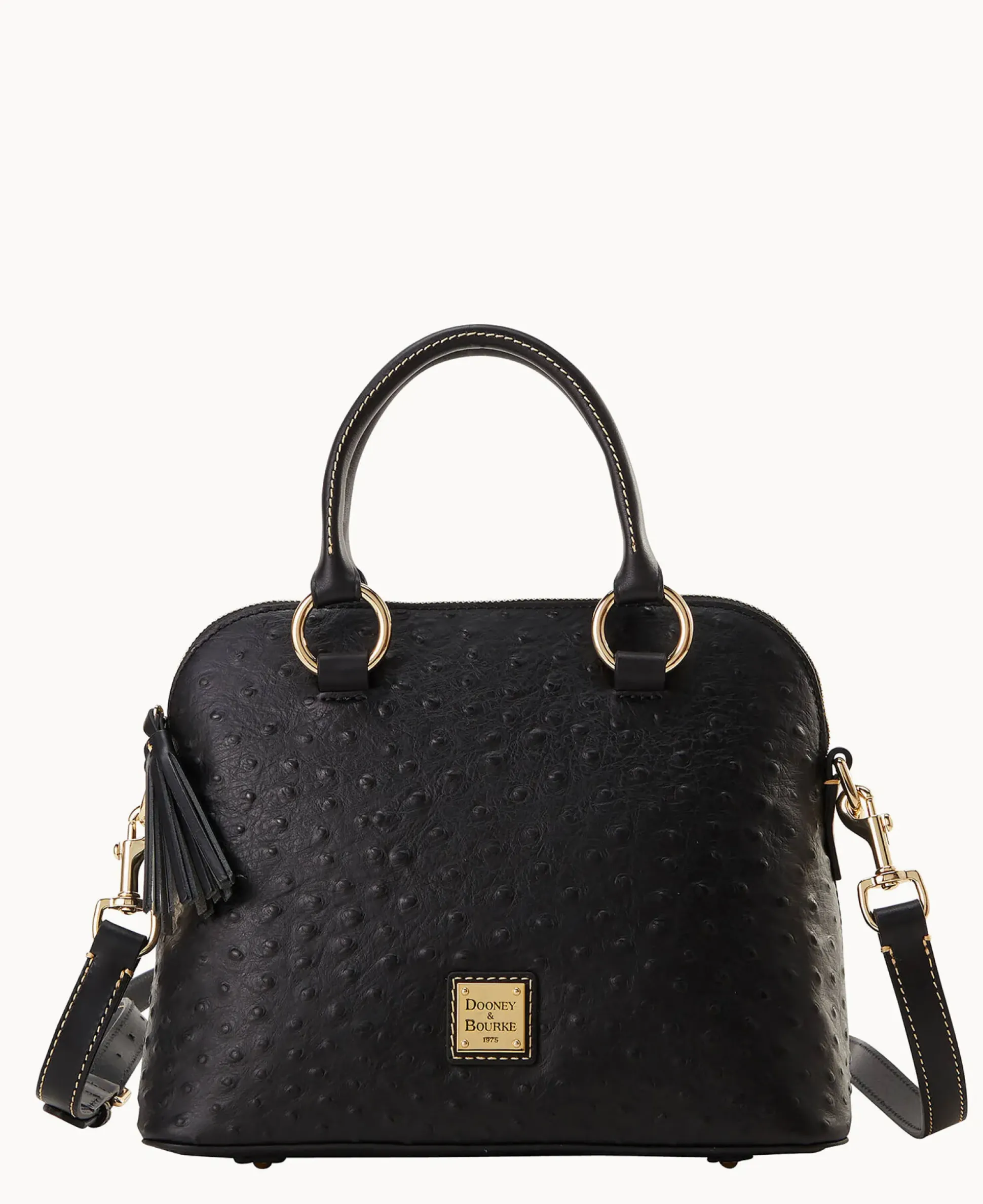 Ostrich Domed Satchel