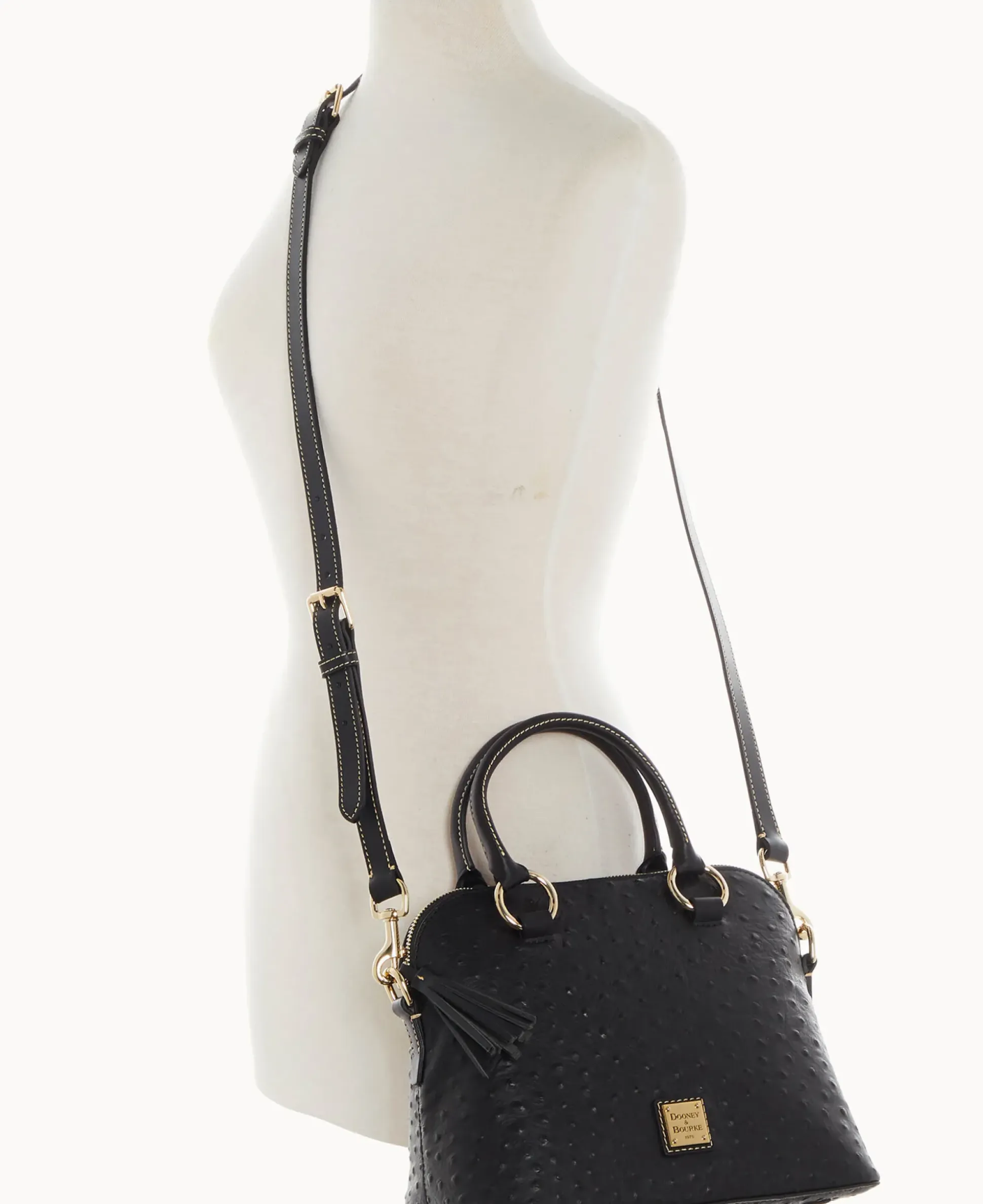 Ostrich Domed Satchel
