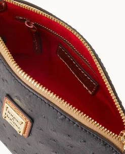 Ostrich Mini Domed Crossbody