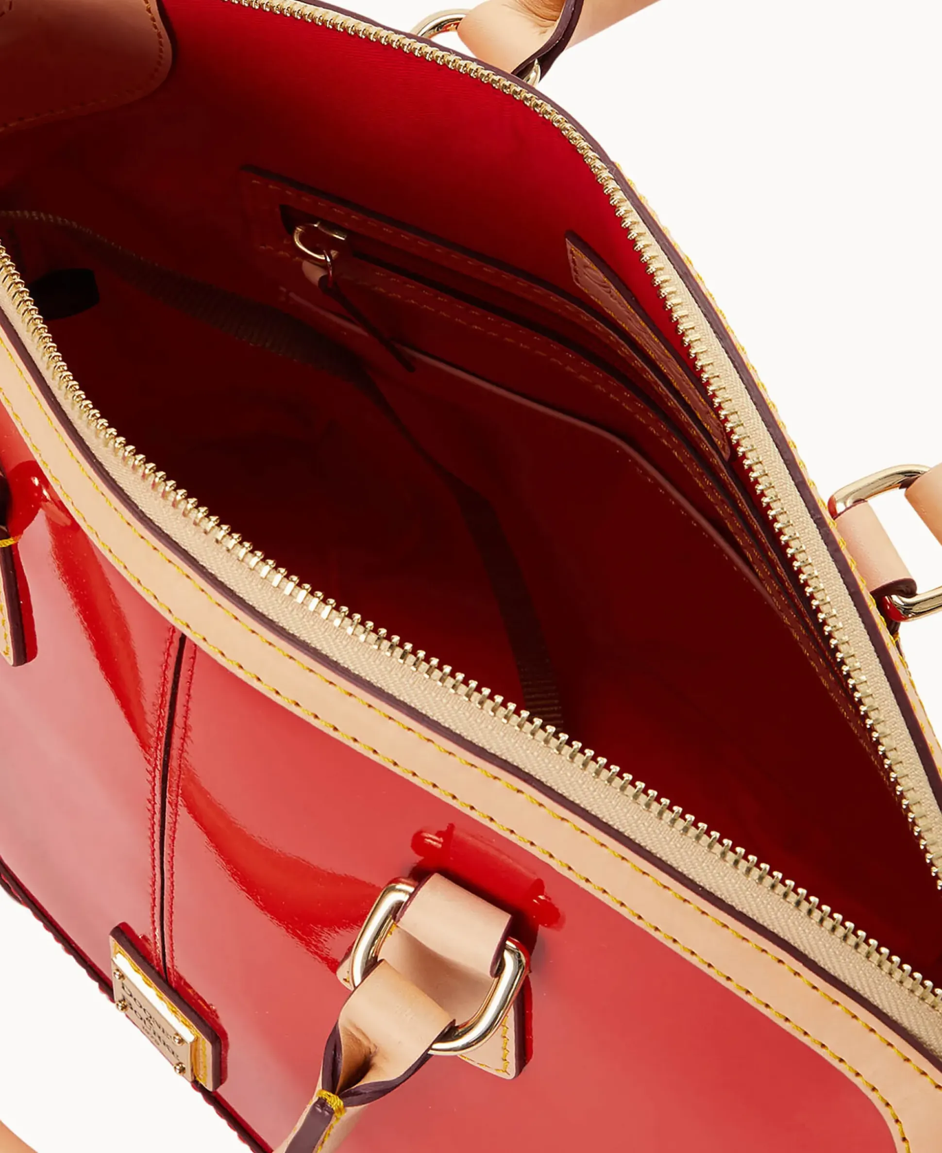 Patent Domed Satchel