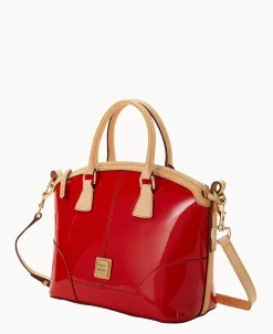 Patent Domed Satchel