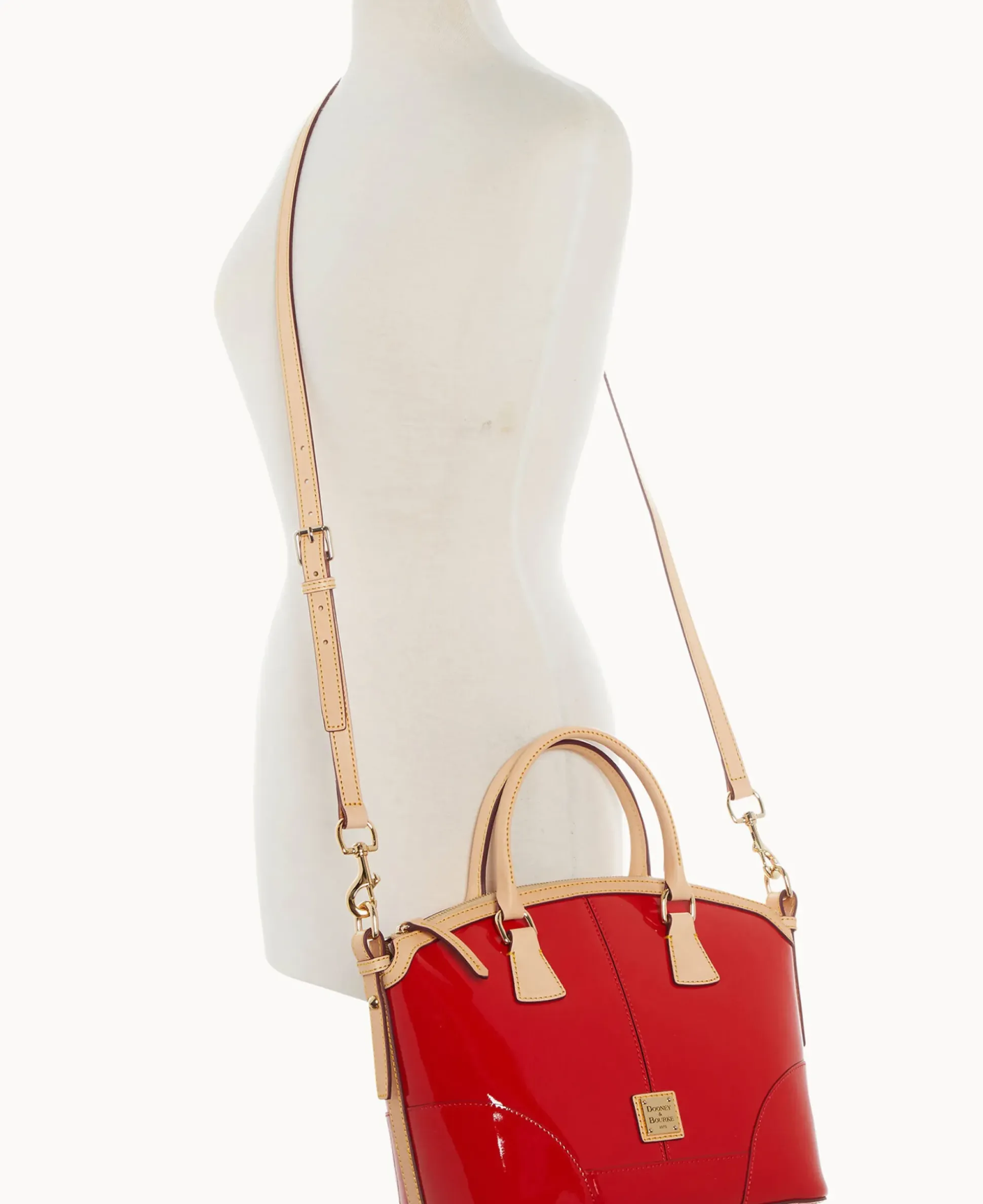 Patent Domed Satchel