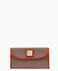 Pebble Grain Continental Clutch