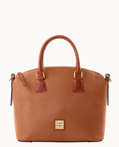 Pebble Grain Domed Satchel