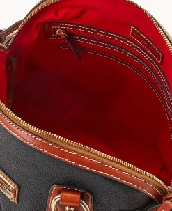 Pebble Grain Domed Satchel