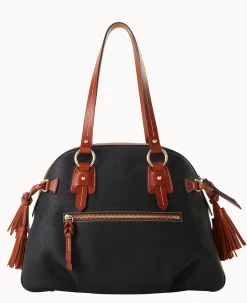 Pebble Grain Domed Satchel