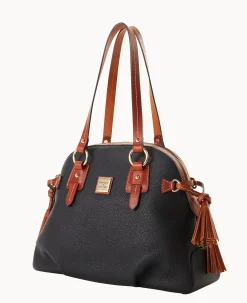 Pebble Grain Domed Satchel