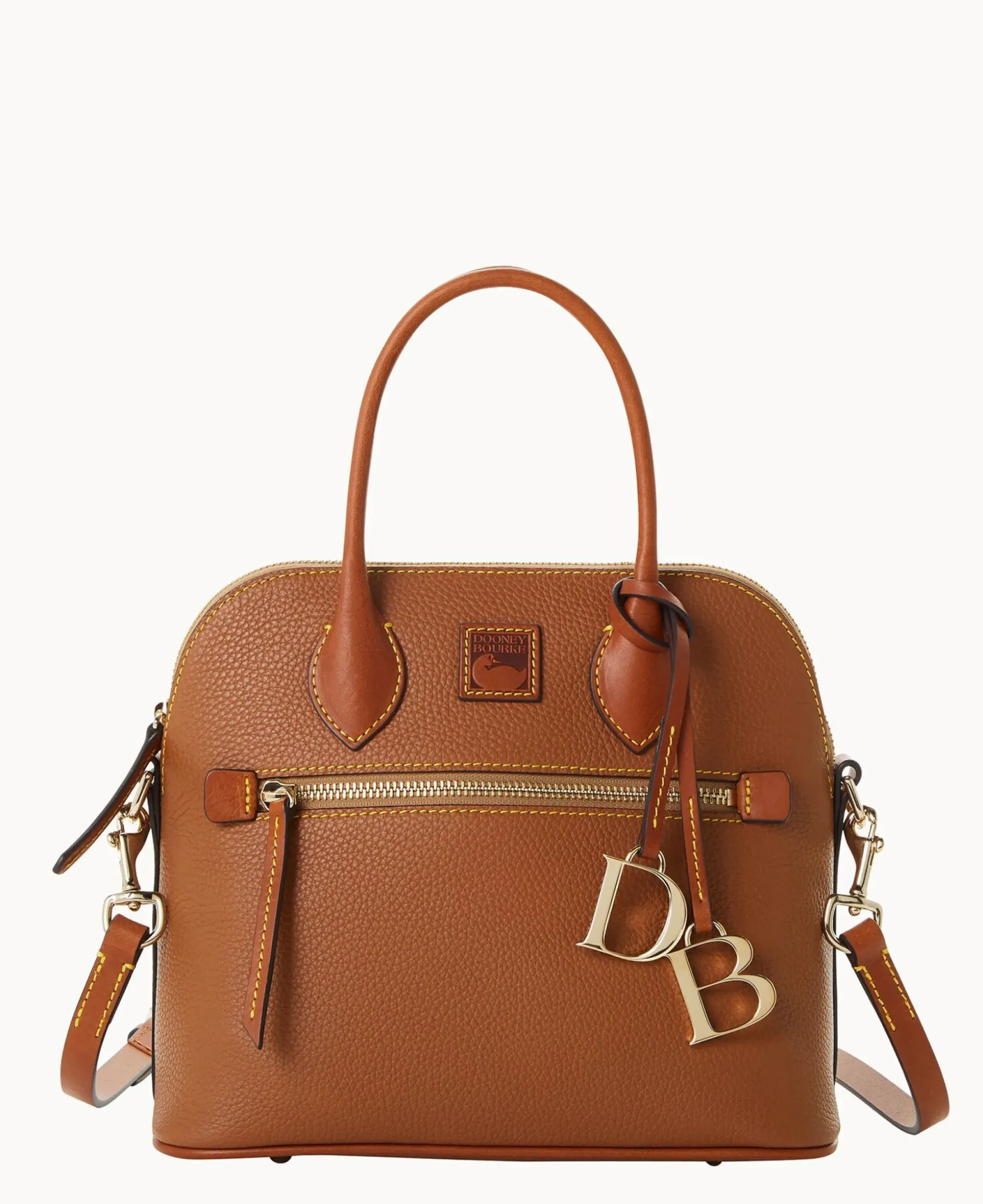 Pebble Grain Domed Satchel