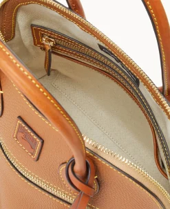 Pebble Grain Domed Satchel