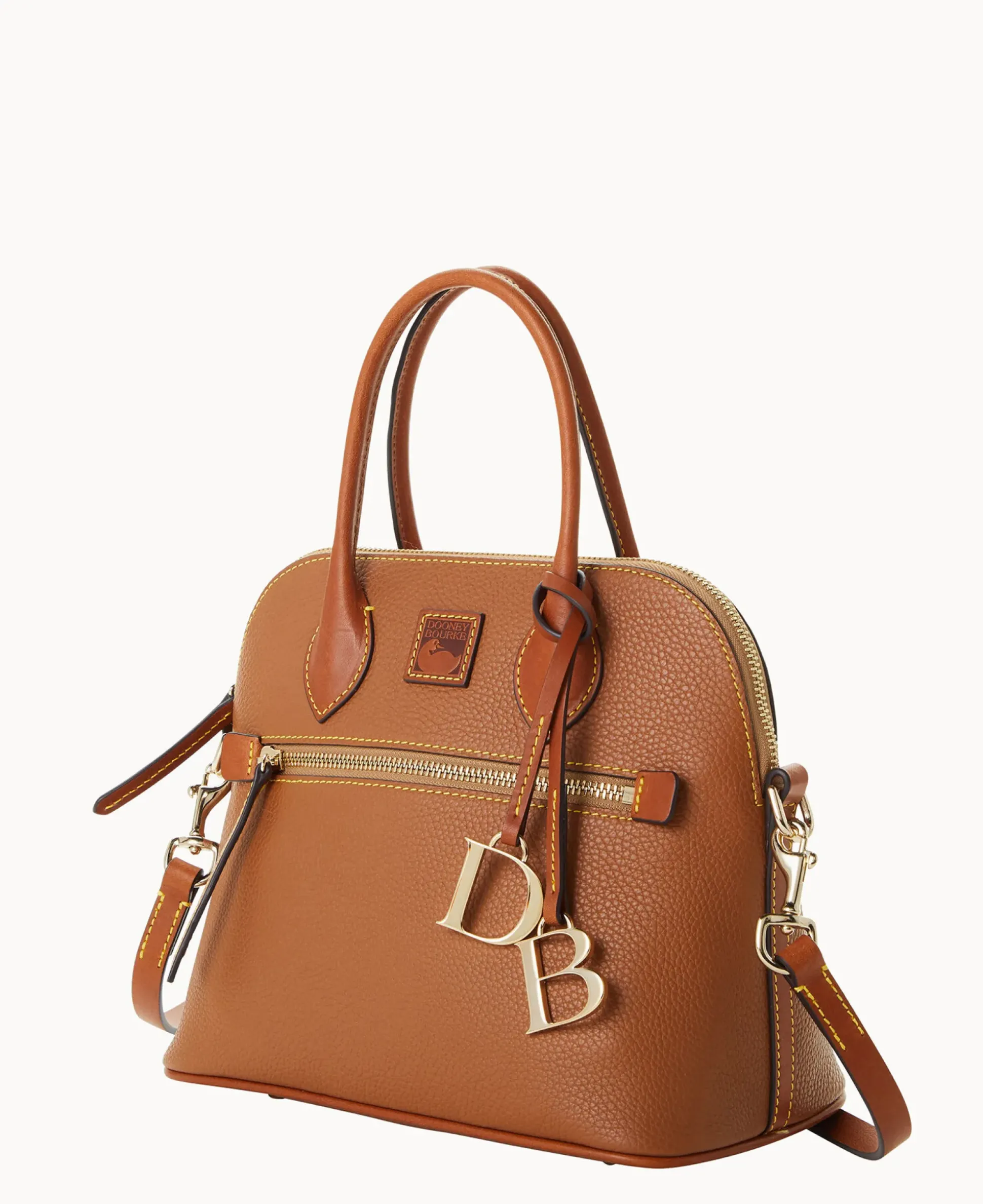 Pebble Grain Domed Satchel