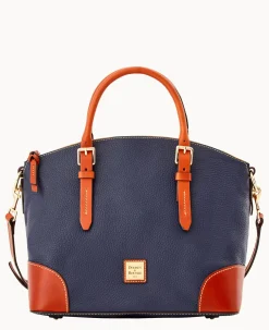 Pebble Grain Domed Satchel