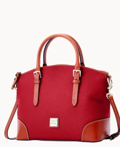 Pebble Grain Domed Satchel