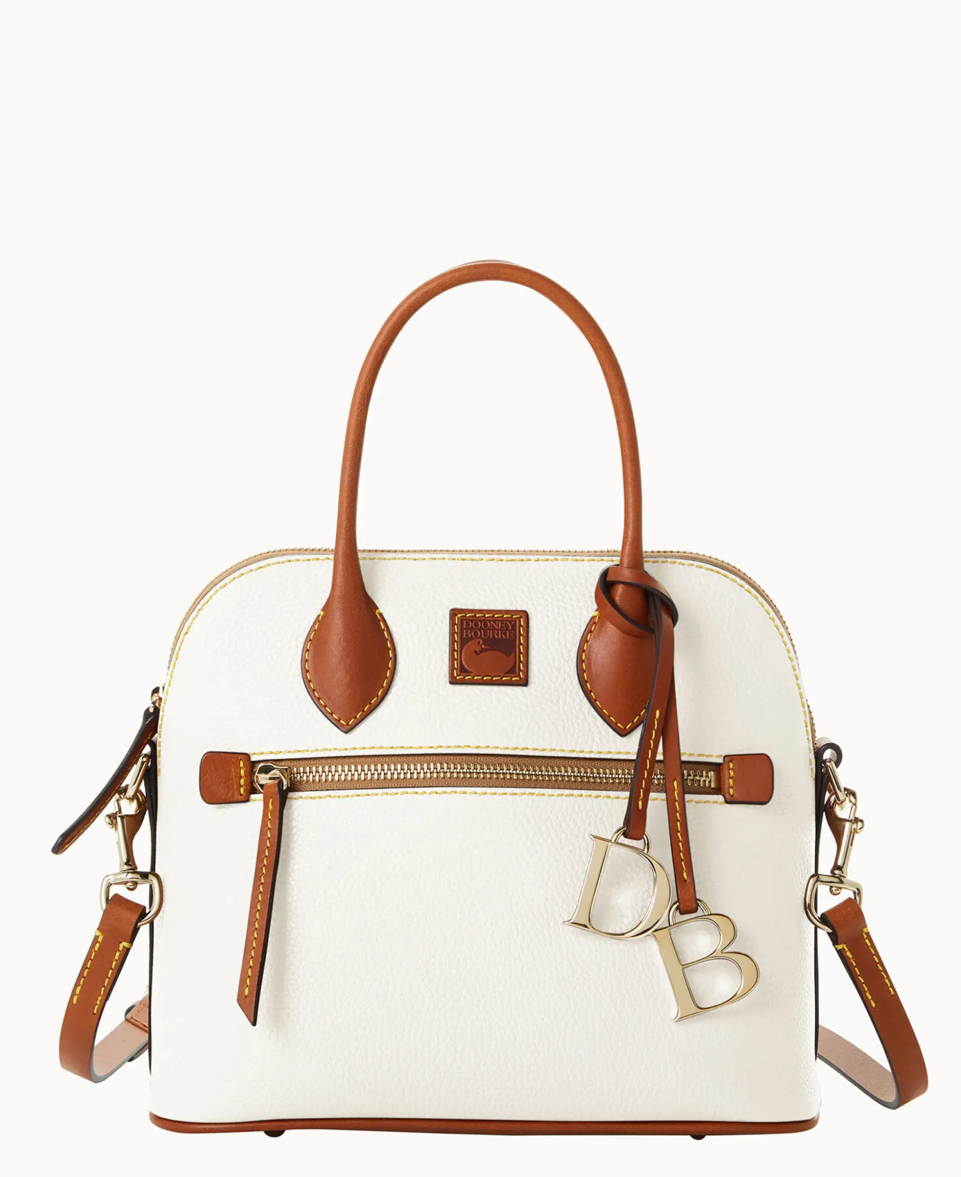 Pebble Grain Domed Satchel
