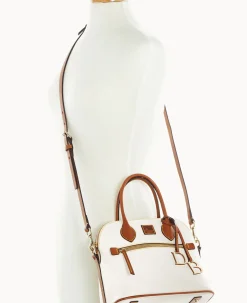 Pebble Grain Domed Satchel