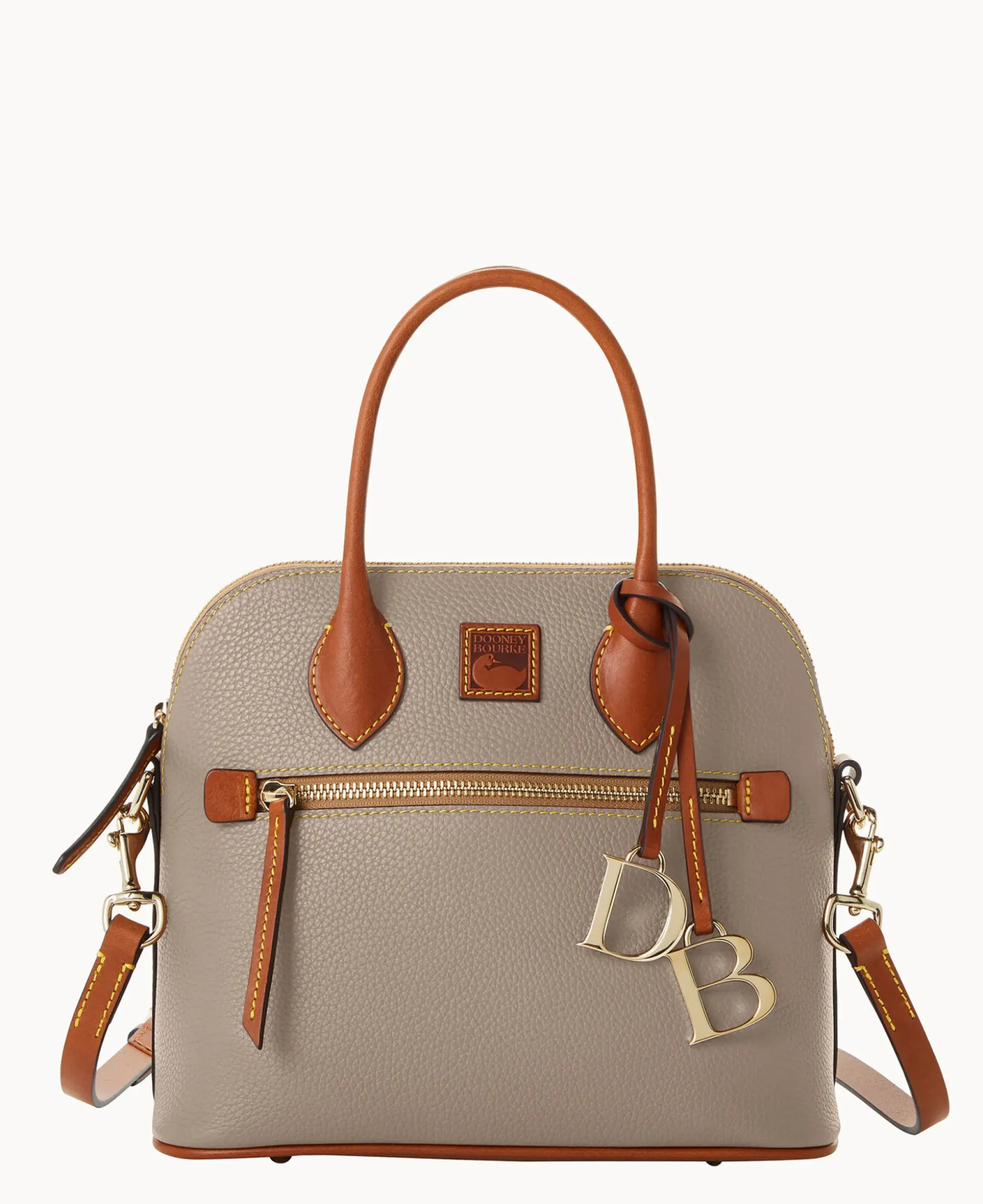 Pebble Grain Domed Satchel