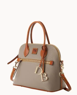 Pebble Grain Domed Satchel