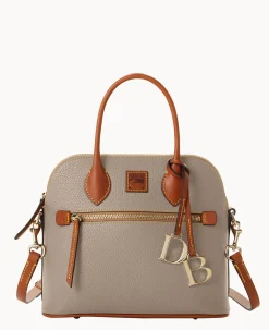 Pebble Grain Domed Satchel