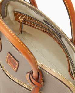 Pebble Grain Domed Satchel