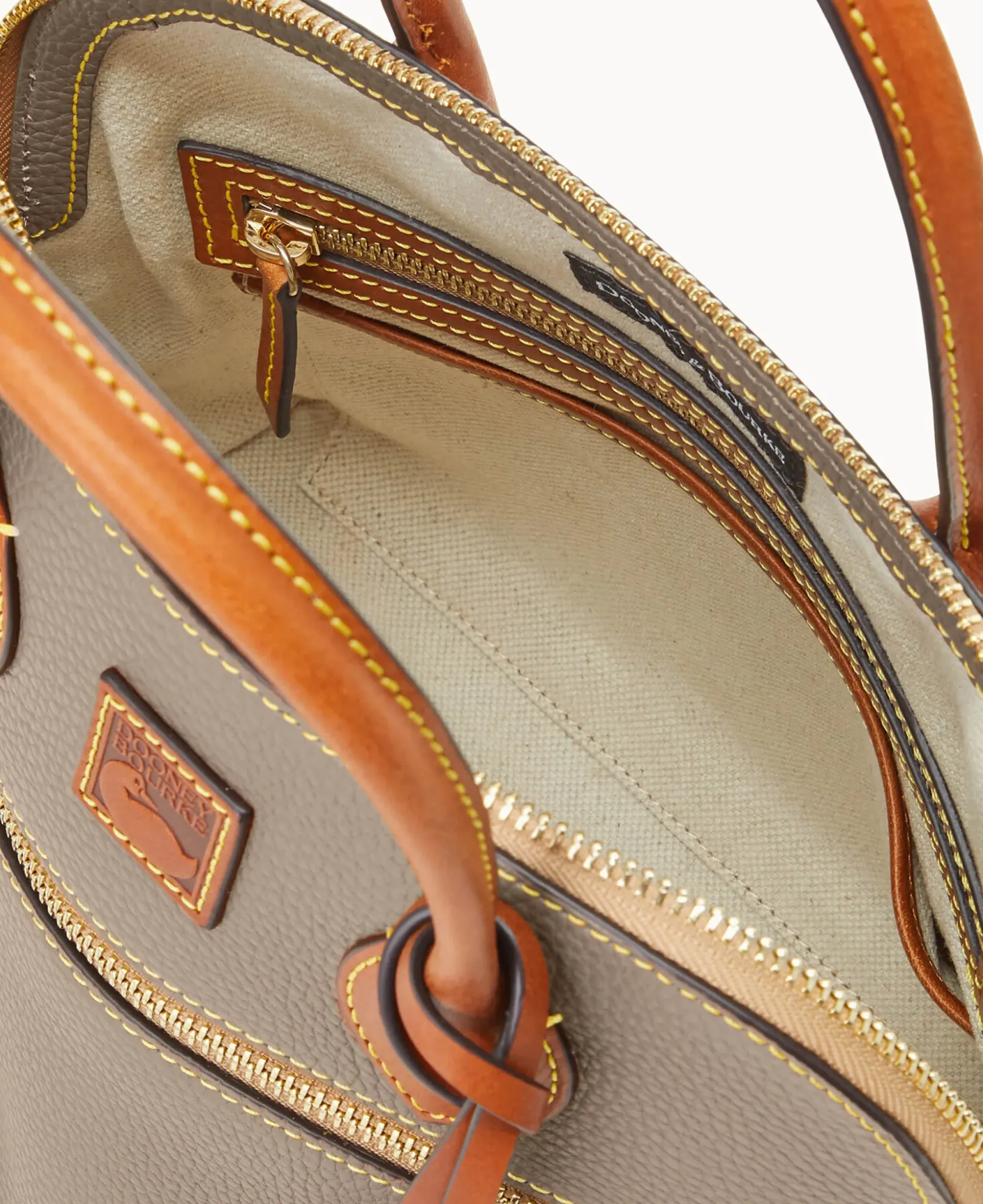Pebble Grain Domed Satchel