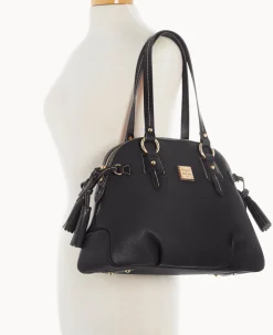 Pebble Grain Domed Satchel