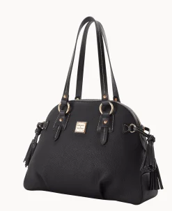 Pebble Grain Domed Satchel