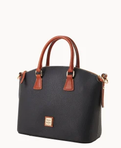 Pebble Grain Domed Satchel
