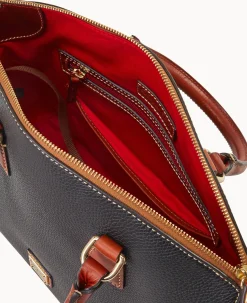 Pebble Grain Domed Satchel